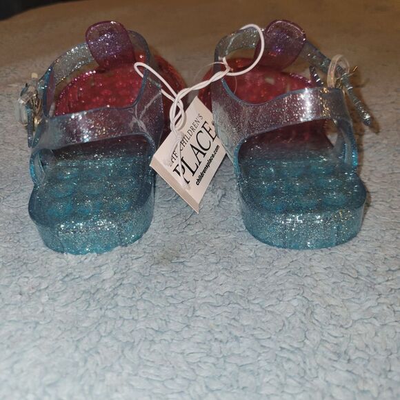 The Children's Place Pink and Blue Glitter Sandals - Picture 4 of 6